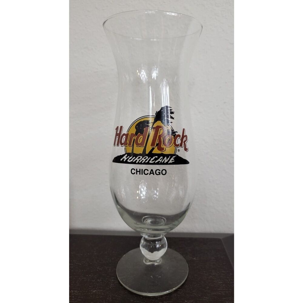 Hard Rock Cafe & Casino Chicago IL Hurricane Bar Glass Collector Souvenir